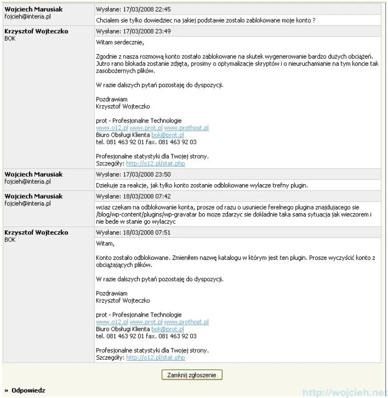 Komunikacja z BOK