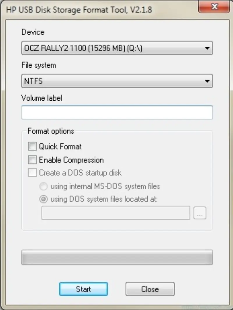 HP USB Disk Storage Format Tool