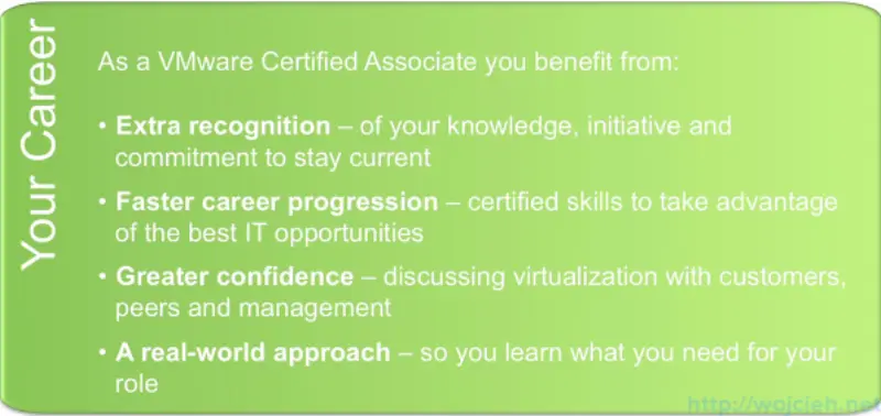 VMware Certified Associate Benefits