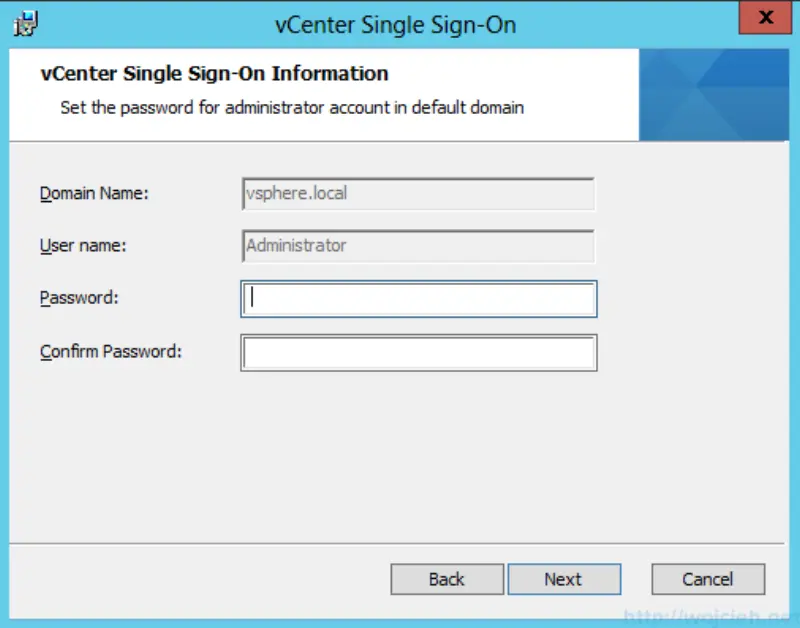 vCenter Single Sign-On Installation 6