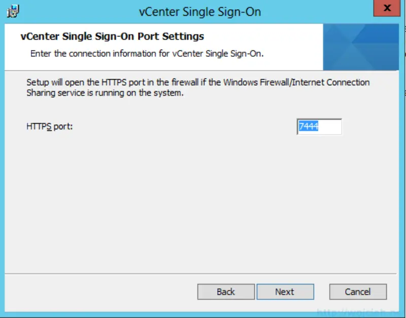 vCenter Single Sign-On Installation 8