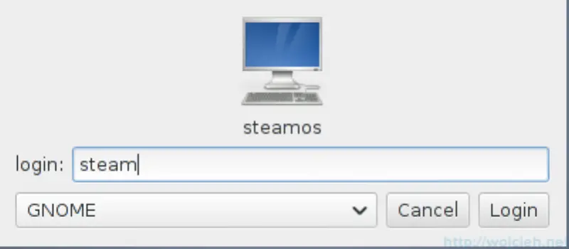 SteamOS logon as steam user