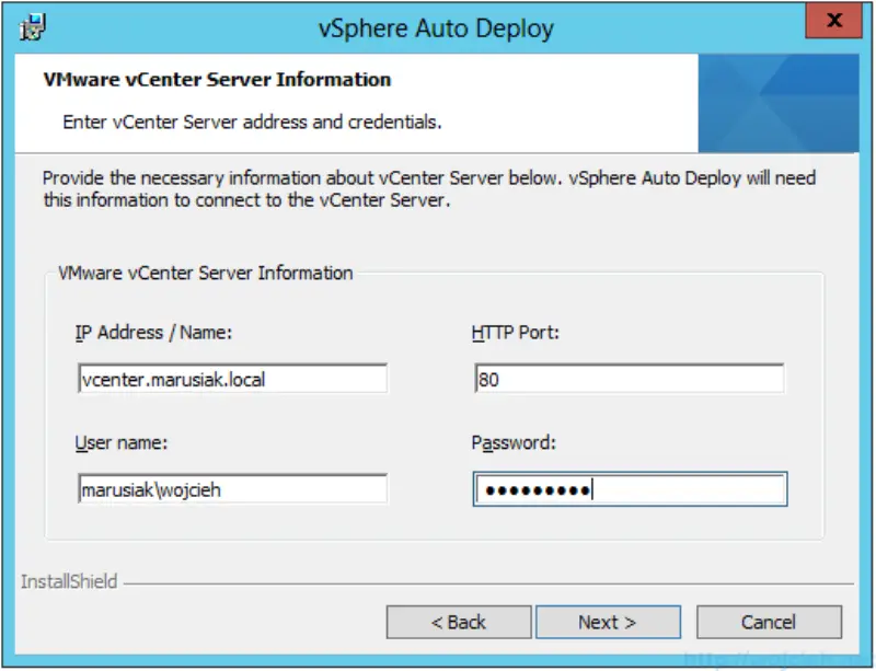 VMware vSphere Auto Deploy installation guide - software 5