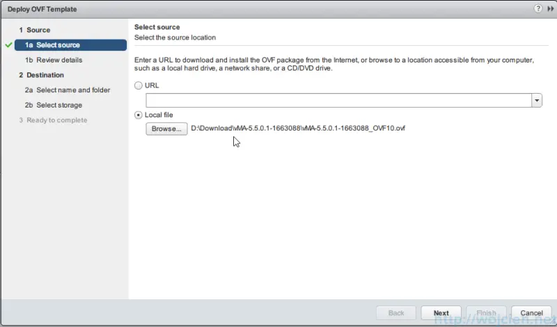 VMware vSphere Management Assistant 5.5 (vMA) - installation 2