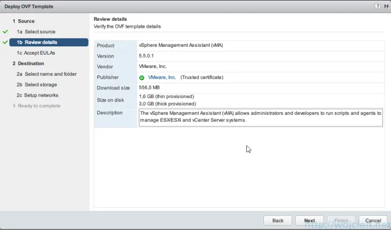 VMware vSphere Management Assistant 5.5 (vMA) - installation 3