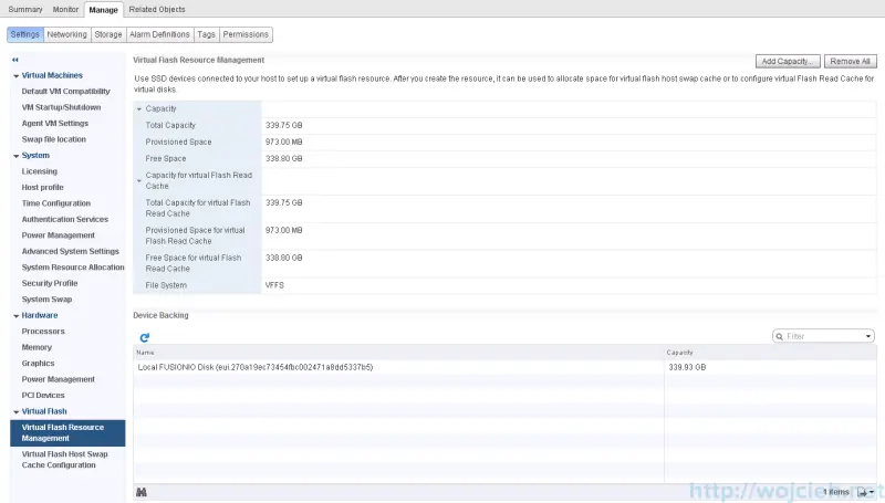 VMware vFlash Read Cache configuration and performance test 3