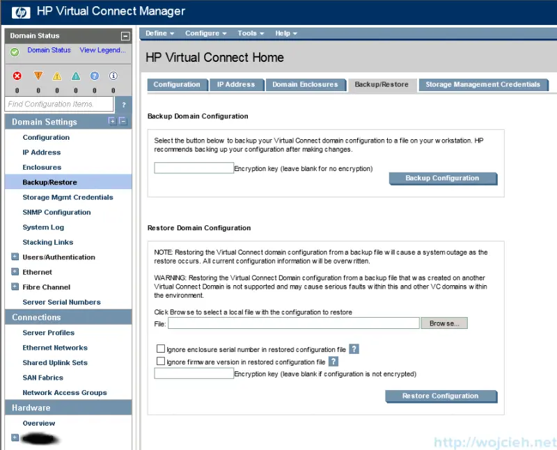 HP Virtual Connect firmware upgrade 1