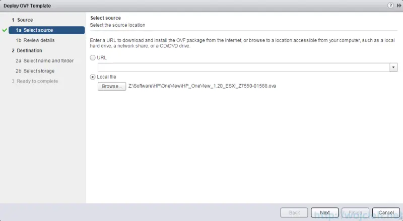Deploying OVF template using vSphere Web Client - 4