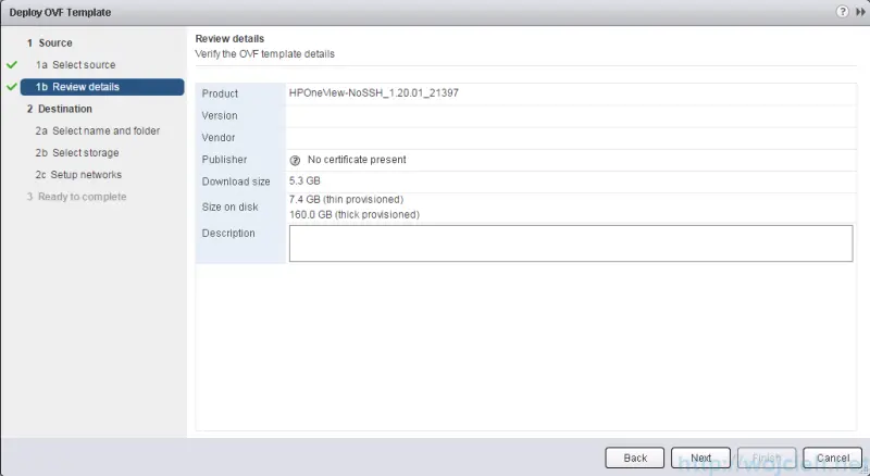 Deploying OVF template using vSphere Web Client - 5
