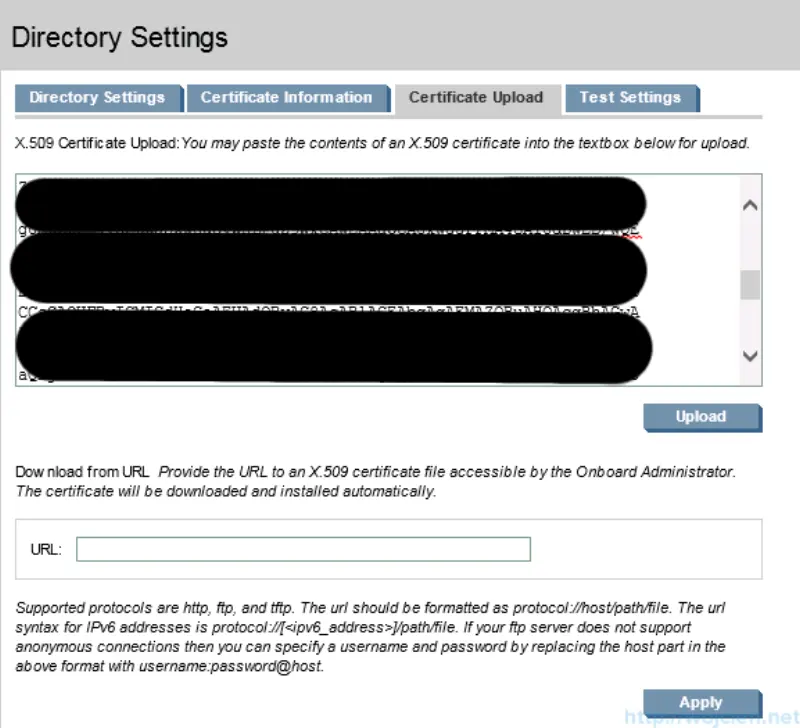 HP c7000 Enclosure configuration - Additional Settings 2