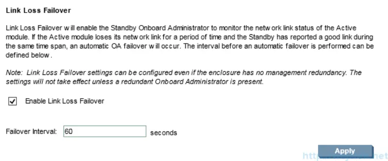 HP c7000 Enclosure configuration - Additional Settings 8