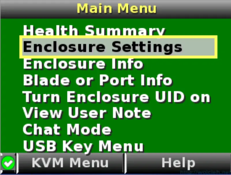 HP c7000 Enclosure configuration - Insight Display 1