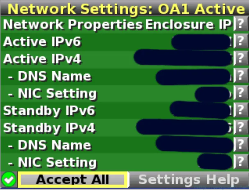 HP c7000 Enclosure configuration - Insight Display 7