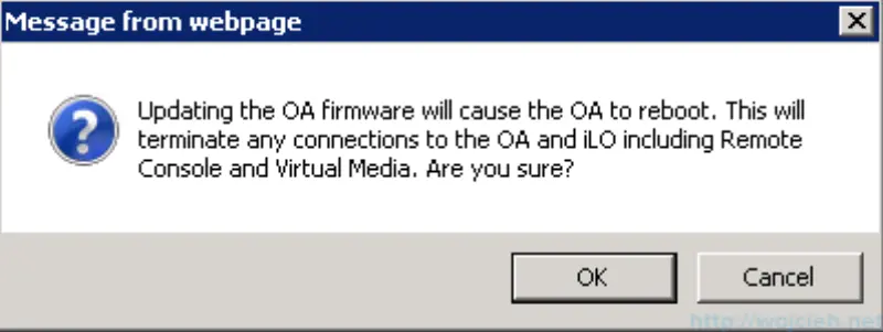 P c7000 Onboard Administrator firmware update 5