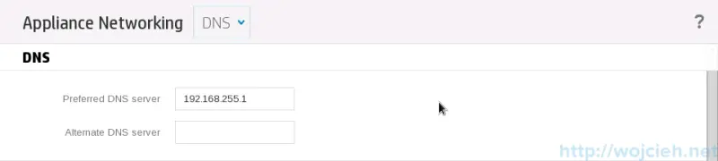 HP OneView configuration -  DNS