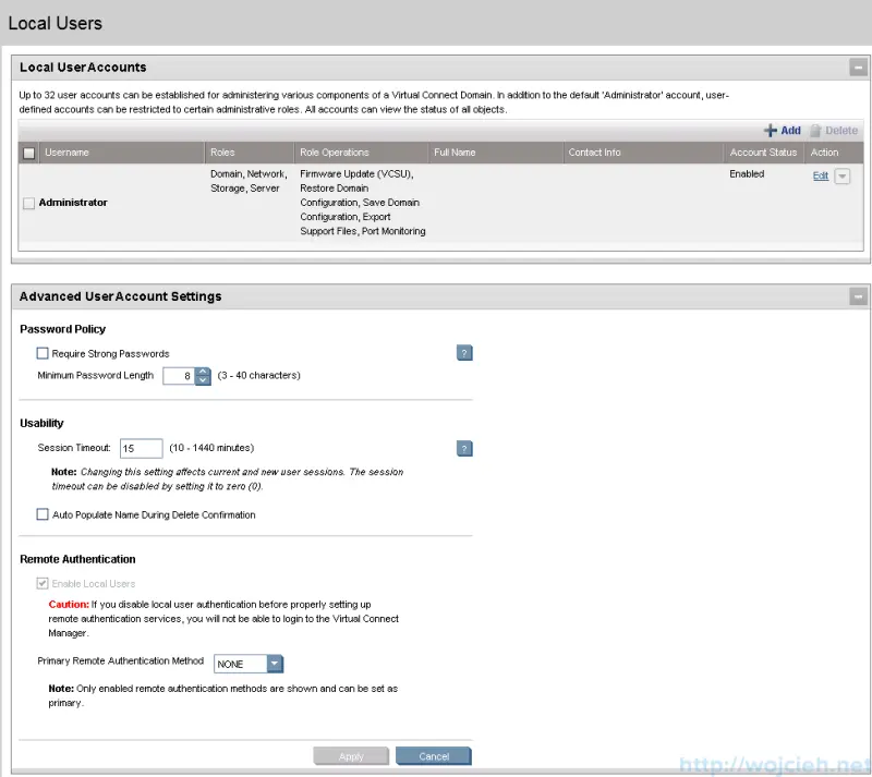 HP Virtual Connect Module Configuration - Domain Settings 3