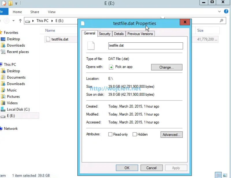 Performance baseline - test with SQLIO - 2