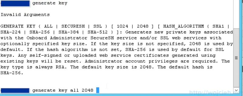 How to generate new self-signed certificate in HP c7000 enclosure - certificate info - 2