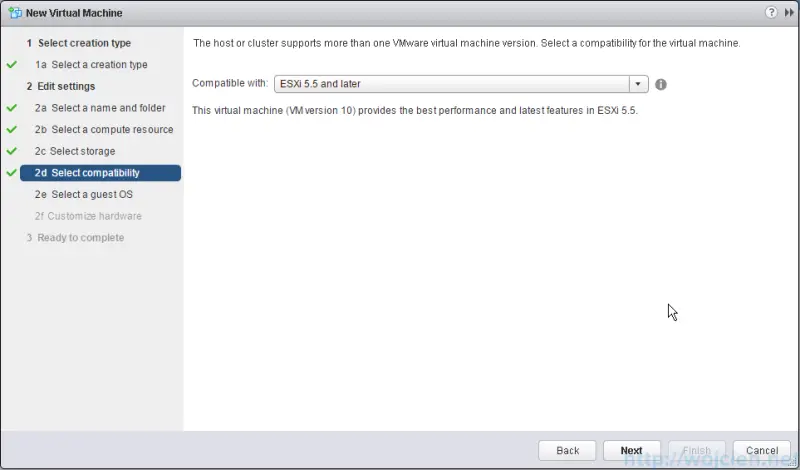 Mware ESXi 6.0 as nested virtual machine - choose virtual machine version