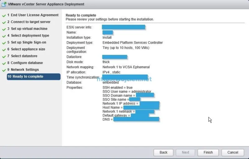 vCenter Server Appliance 6 vcsa installation 19