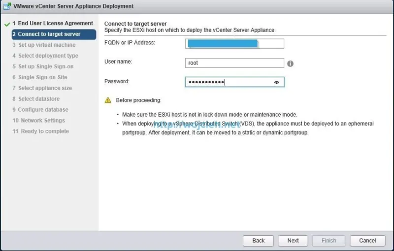 vCenter Server Appliance 6 vcsa installation 8