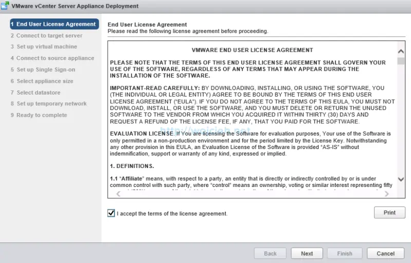 Upgrade vCenter Server Appliance from version 5 to version 6 - 3