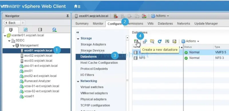 How to add NFS export to VMware ESXi 6.5 - 1