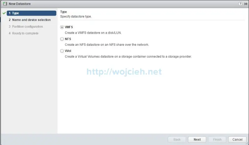 How to add NFS export to VMware ESXi 6.5 - 2