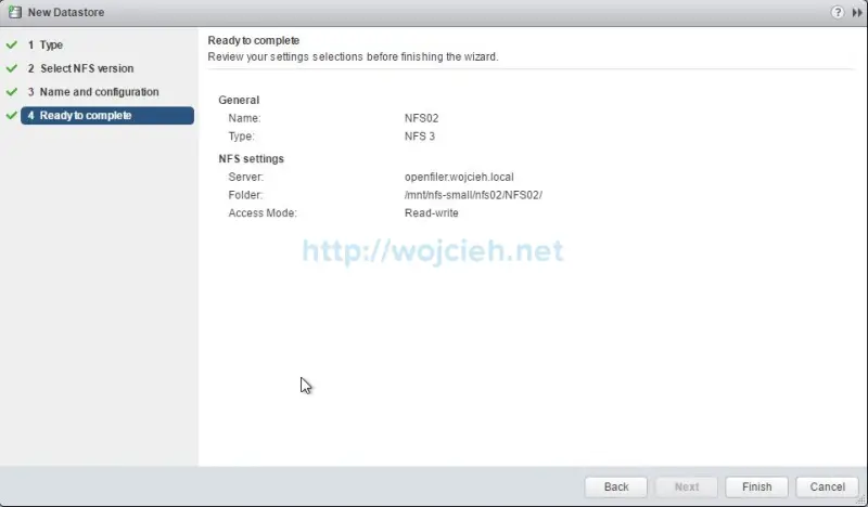 How to add NFS export to VMware ESXi 6.5 - 4