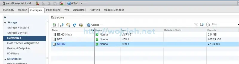 How to add NFS export to VMware ESXi 6.5 - 5