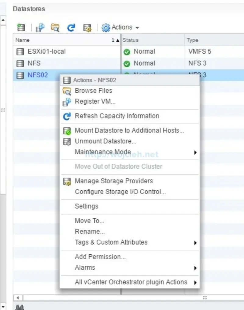 How to add NFS export to VMware ESXi 6.5 - 7