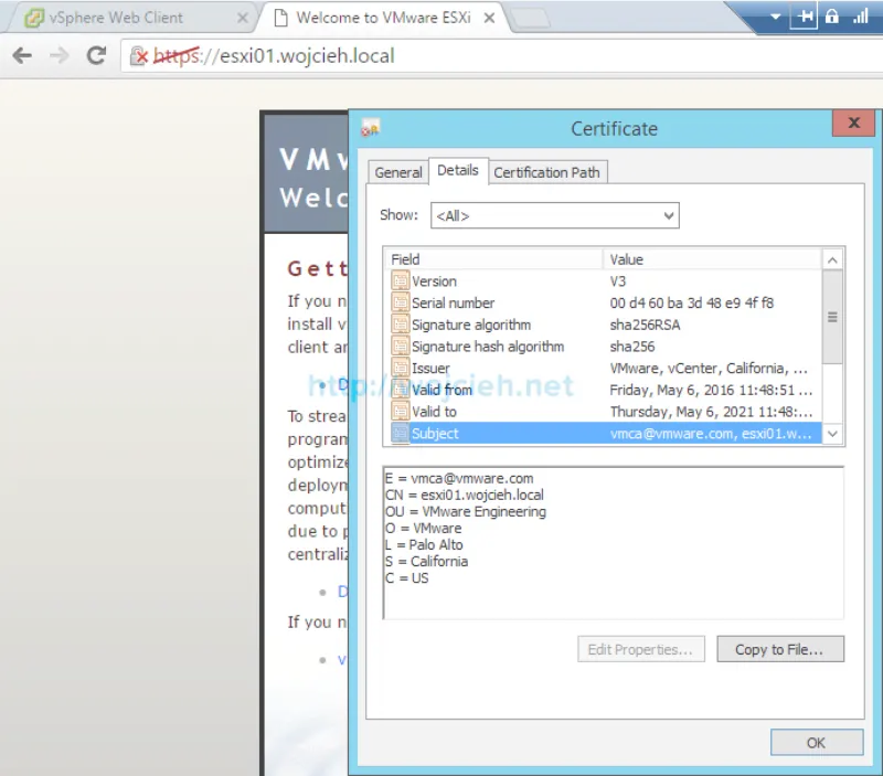 Renew ESXi SSL certificates in vSphere Web Client - 2