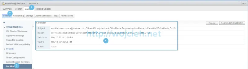 Renew ESXi SSL certificates in vSphere Web Client - 6