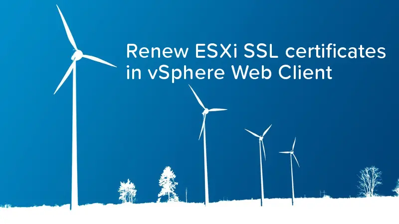 Renew ESXi SSL certificates in vSphere Web Client - logo