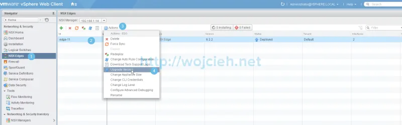 NSX Upgrade - step by step - 16