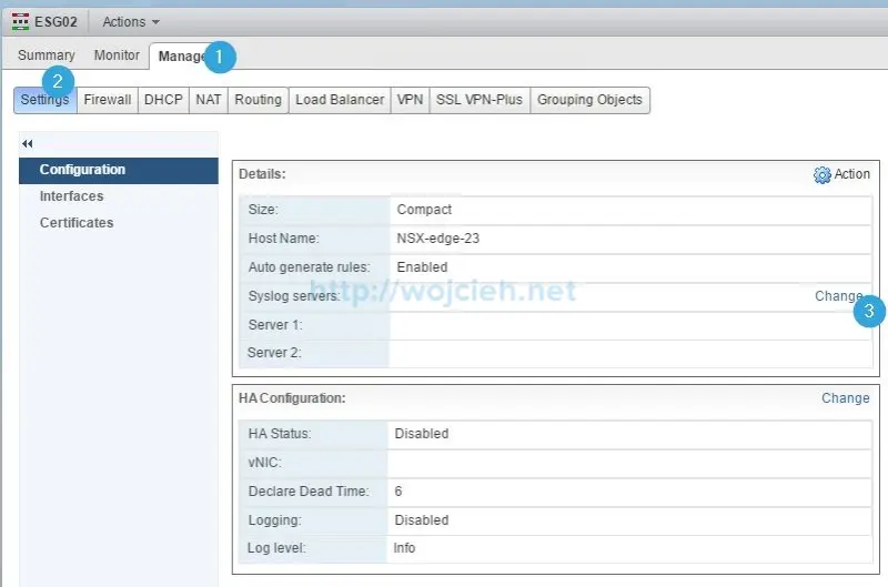 Configuring Syslog server for VMware NSX components - 11