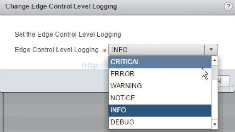 How to change logging level in NSX - 10