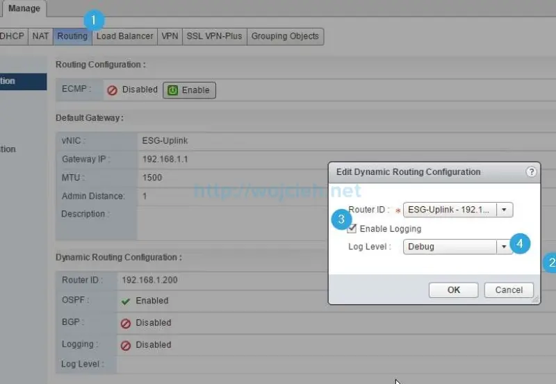 How to change logging level in NSX - 15