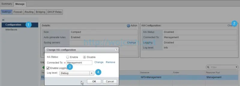 How to change logging level in NSX - 11