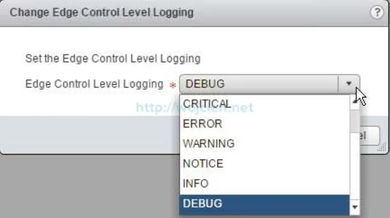 How to change logging level in NSX - 8