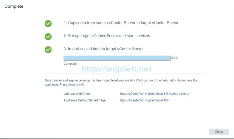 Migration of vCenter Server 6.x to vCenter Server 6.5 - 24