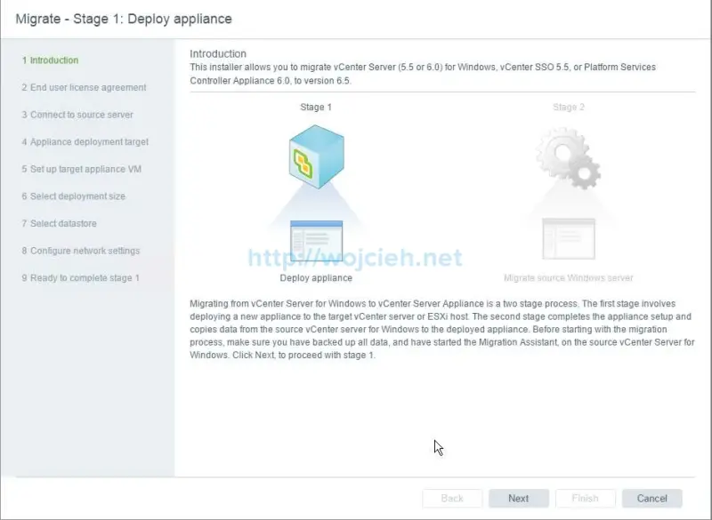 Migration of vCenter Server 6.x to vCenter Server 6.5 - 4