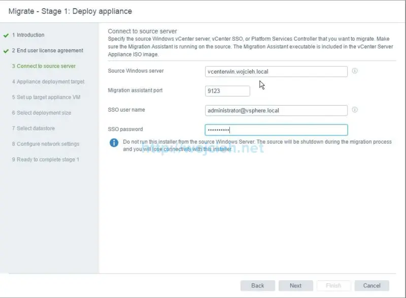 Migration of vCenter Server 6.x to vCenter Server 6.5 - 6