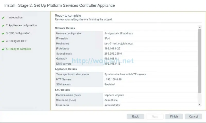 vCenter Server Appliance 6.5 with External Platform Services Controller - 18