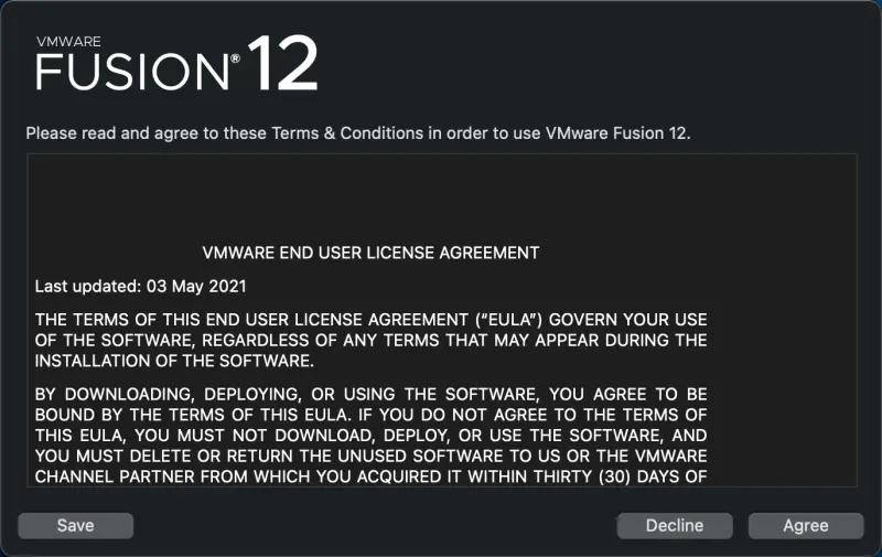 VMware Fusion Installation - 5