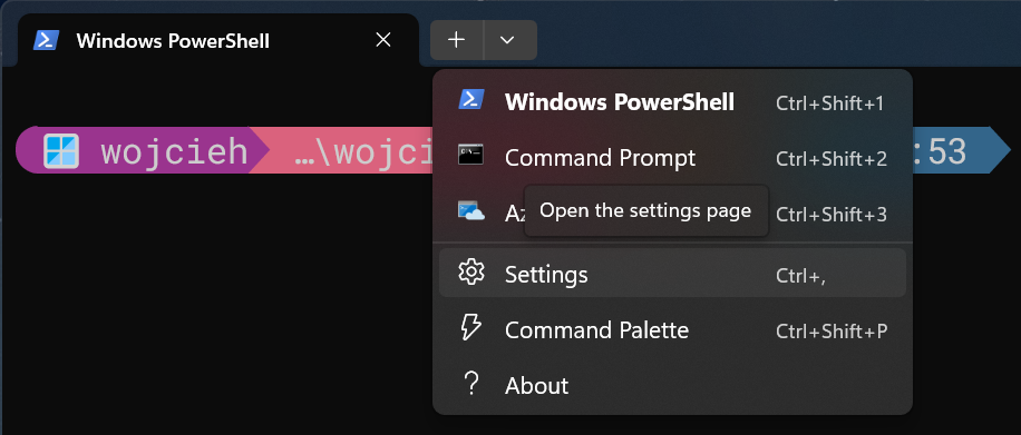 Windows Terminal Settings 